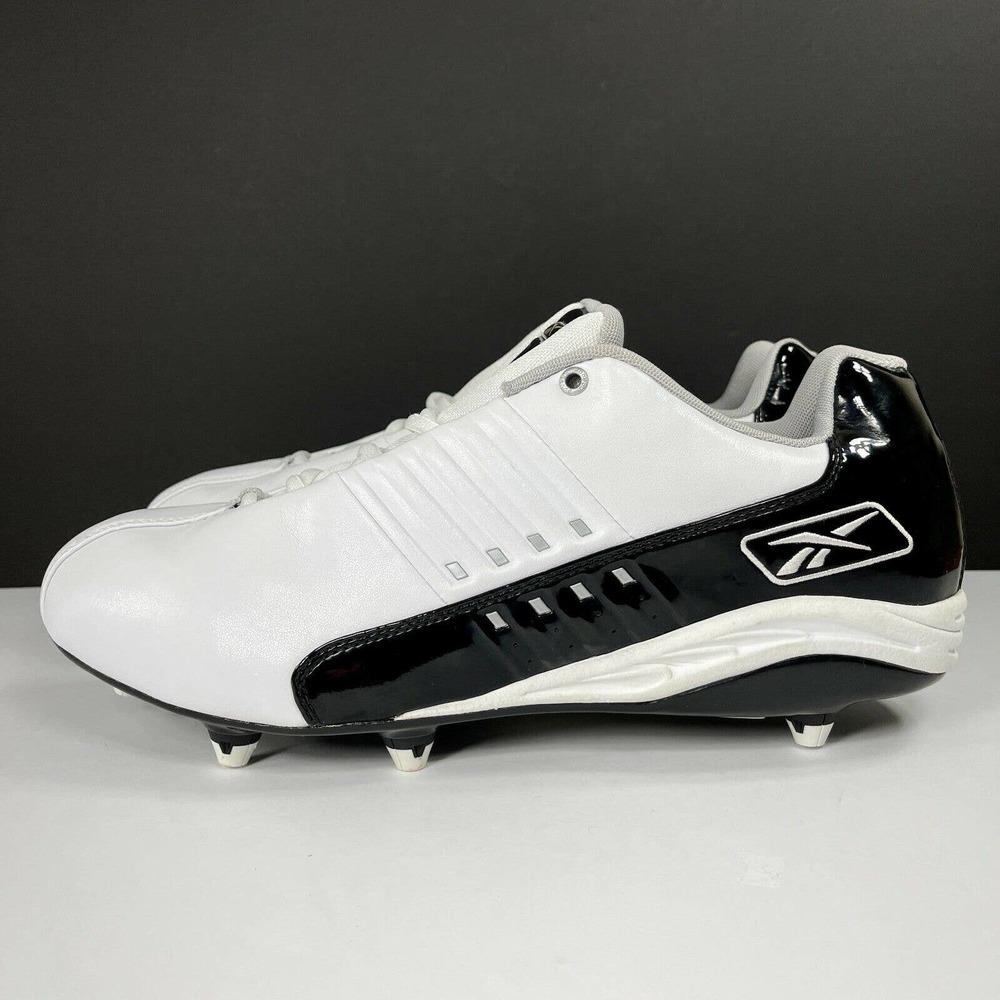 Reebok NFL Equipment Men's Size 13 Football Shoes Cleats White Leather - Picture 3 of 8